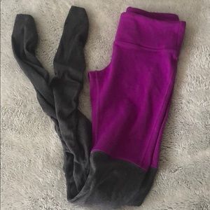 ALO YOGA goddess leggings(fuchsia / heather grey)